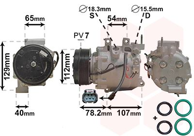 VAN WEZEL Kompressor,kliimaseade 2500K311